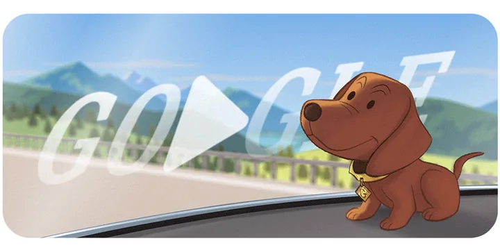 Dachshund Bobblehead Google Doodle, 2020