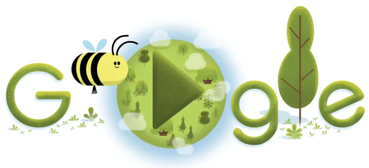 Earth Day Bee Google Doodle, 2020