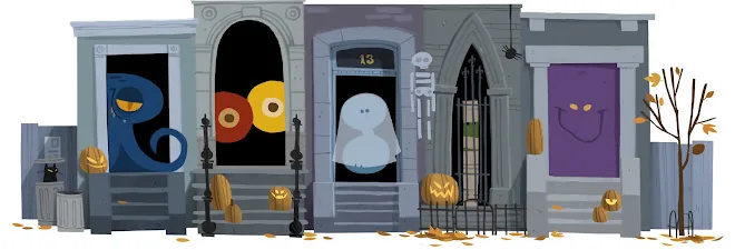 Halloween Monsters Google Doodle, 2012