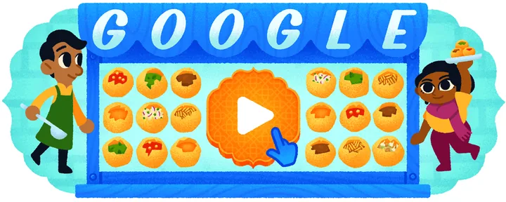 Pani Puri Google Doodle, 2023