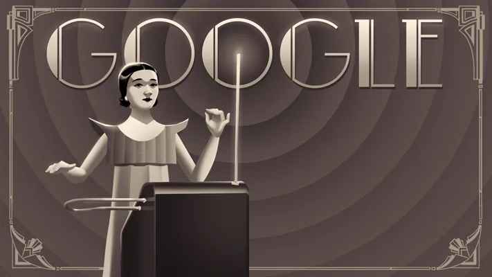 Clara Rockmore Theremin Google Doodle, 2016